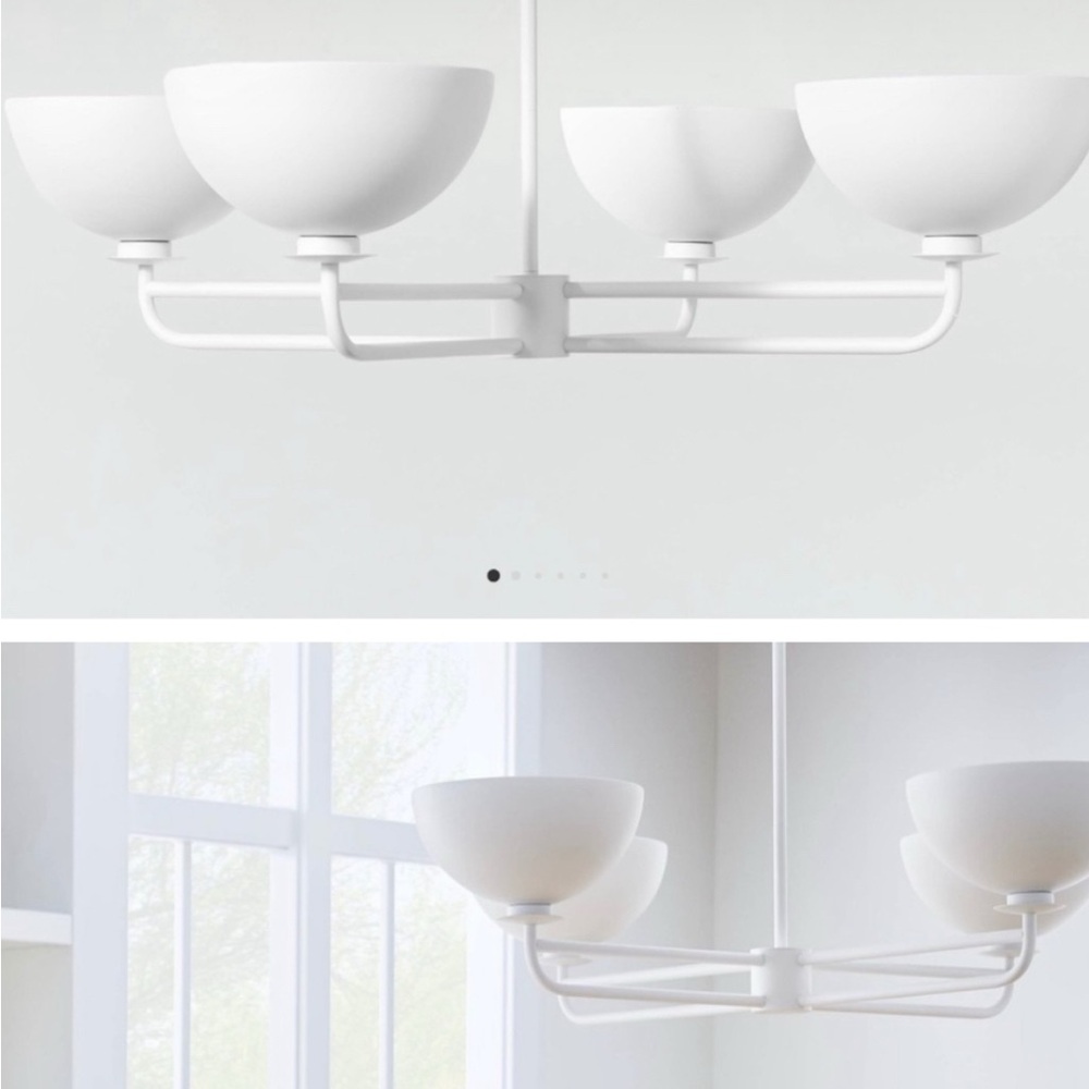 Studio McGee white chandelier